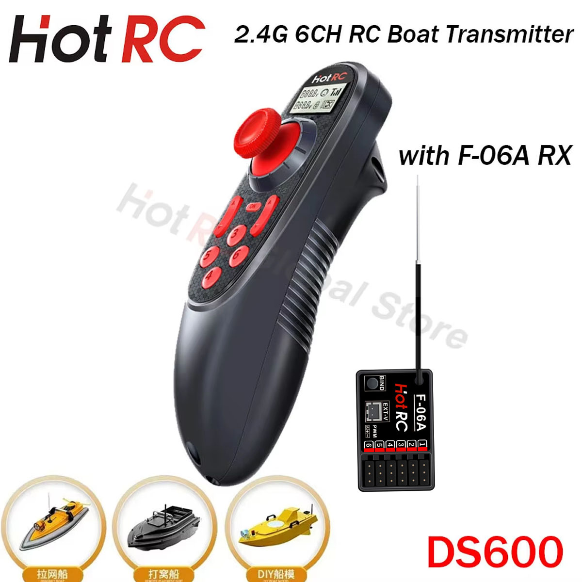Radio Transmitter 6Ch - HOTRC DS600 6CH 6 canales 2,4G