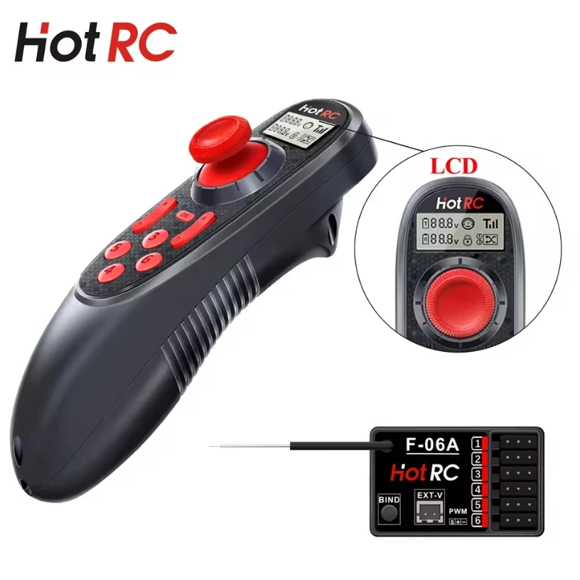 HOTRC DS-600 6CH 2,4 GHz siste - Radio Transmitter 6Ch reseña y precio