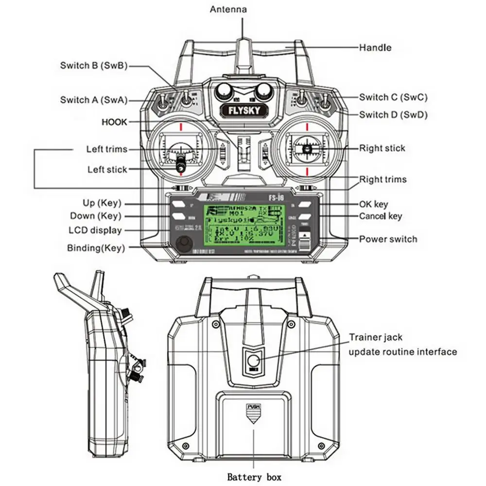 FLYSKY-transmisor de control r - Radio Transmitter 6Ch reseña y precio