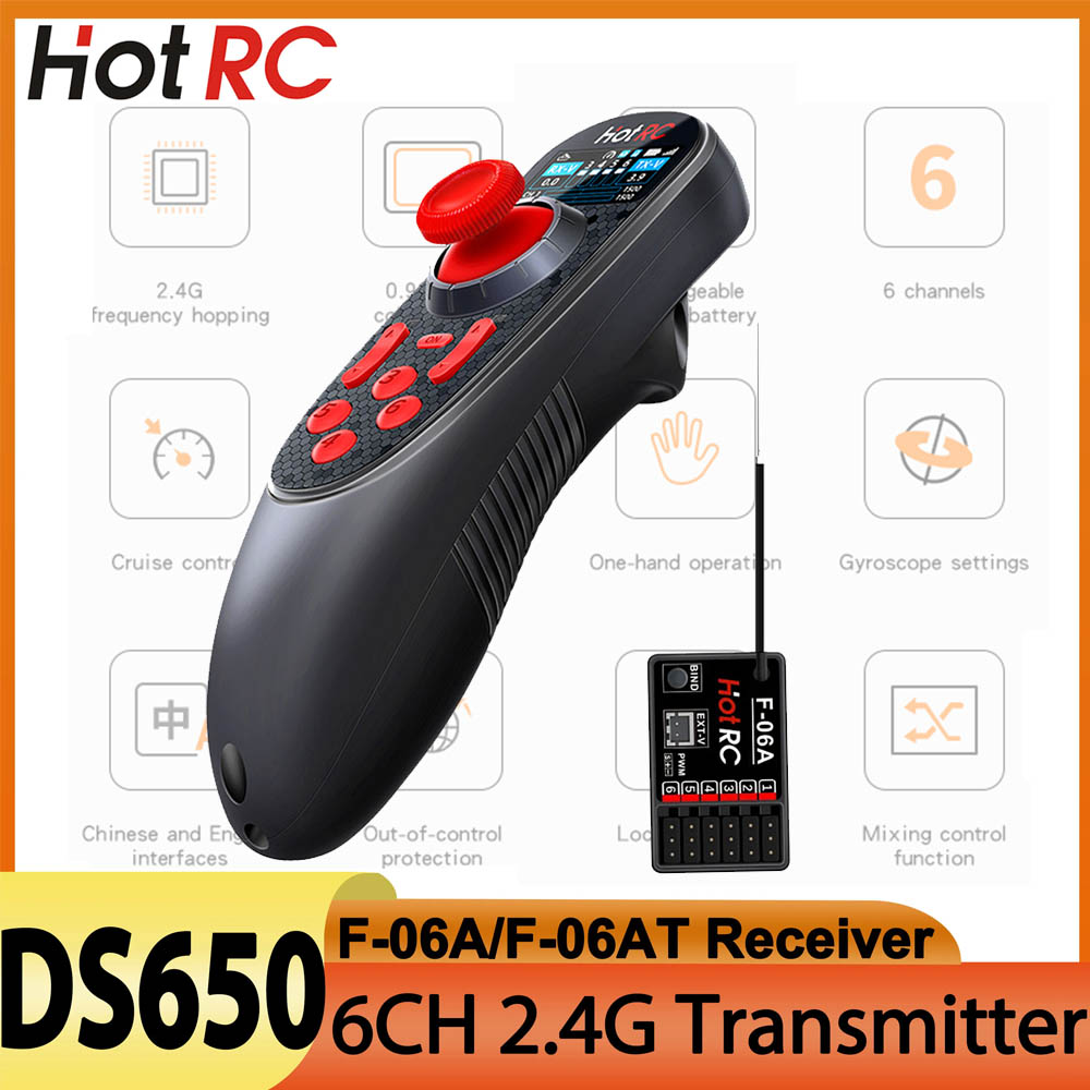 HOTRC DS650 DS-650 6CH mando a - Radio Transmitter 6Ch reseña y precio