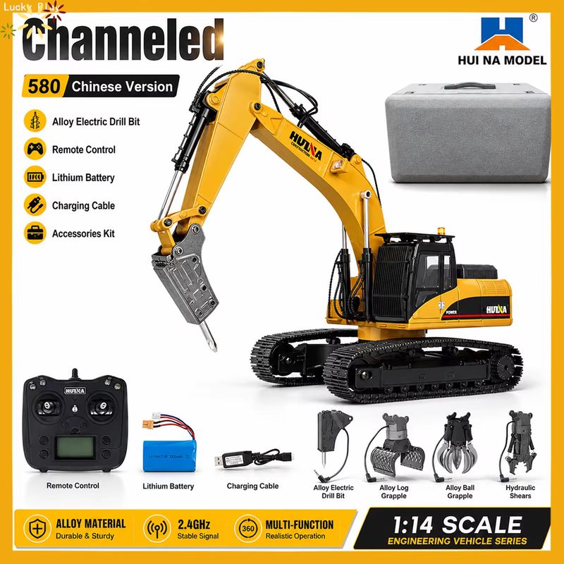 Huina Upgrade 1590 1/14 Excava - Rc Excavator Hobby reseña y precio